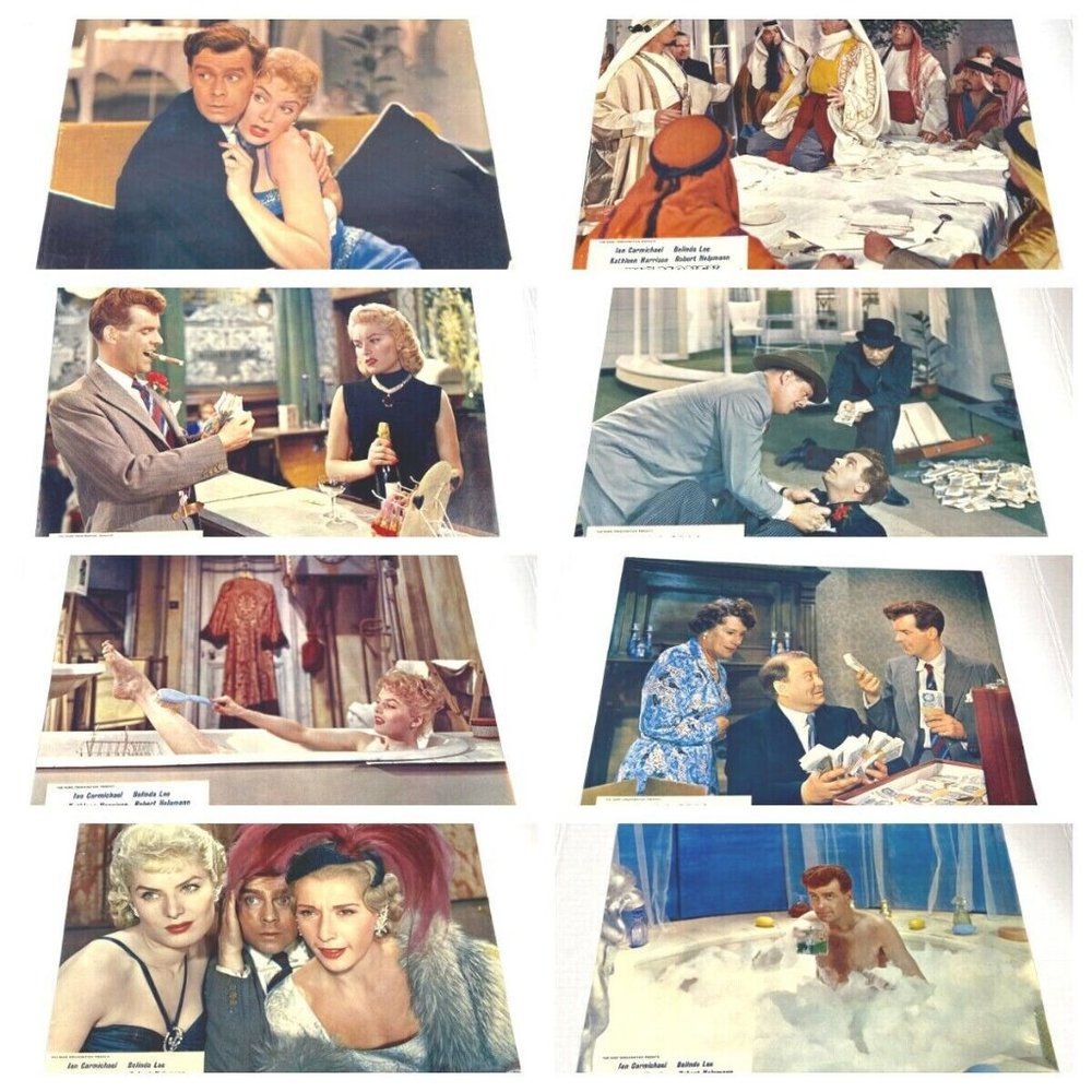 Set of 8 The‎ Big Money 1956 Lobby Card Movie Poster Belinda Lee British Comedy